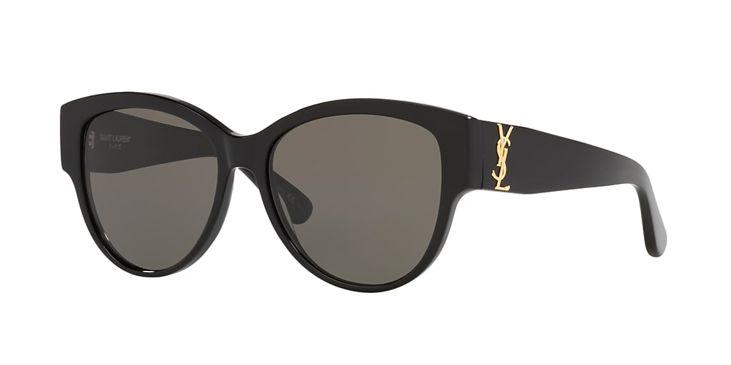 Saint Laurent SL M3 55 Grey & Black Sunglasses | Sunglass Hut USA