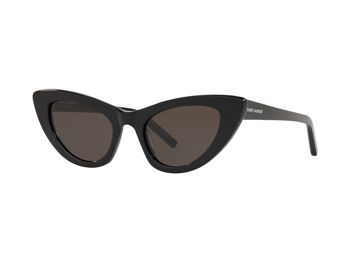 YSL Yves Saint Laurent SL 213 Lily Women's Cat Eye Sunglasses Black/Gray