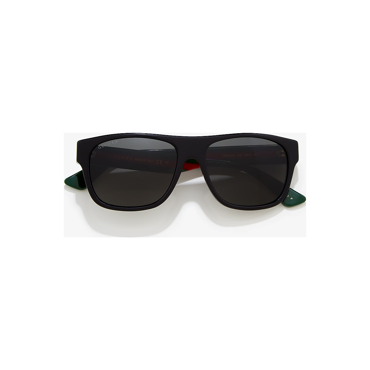 Gucci GG0341S 56 Grey Polar & Shiny Black Polarised Sunglasses | Sunglass  Hut Australia