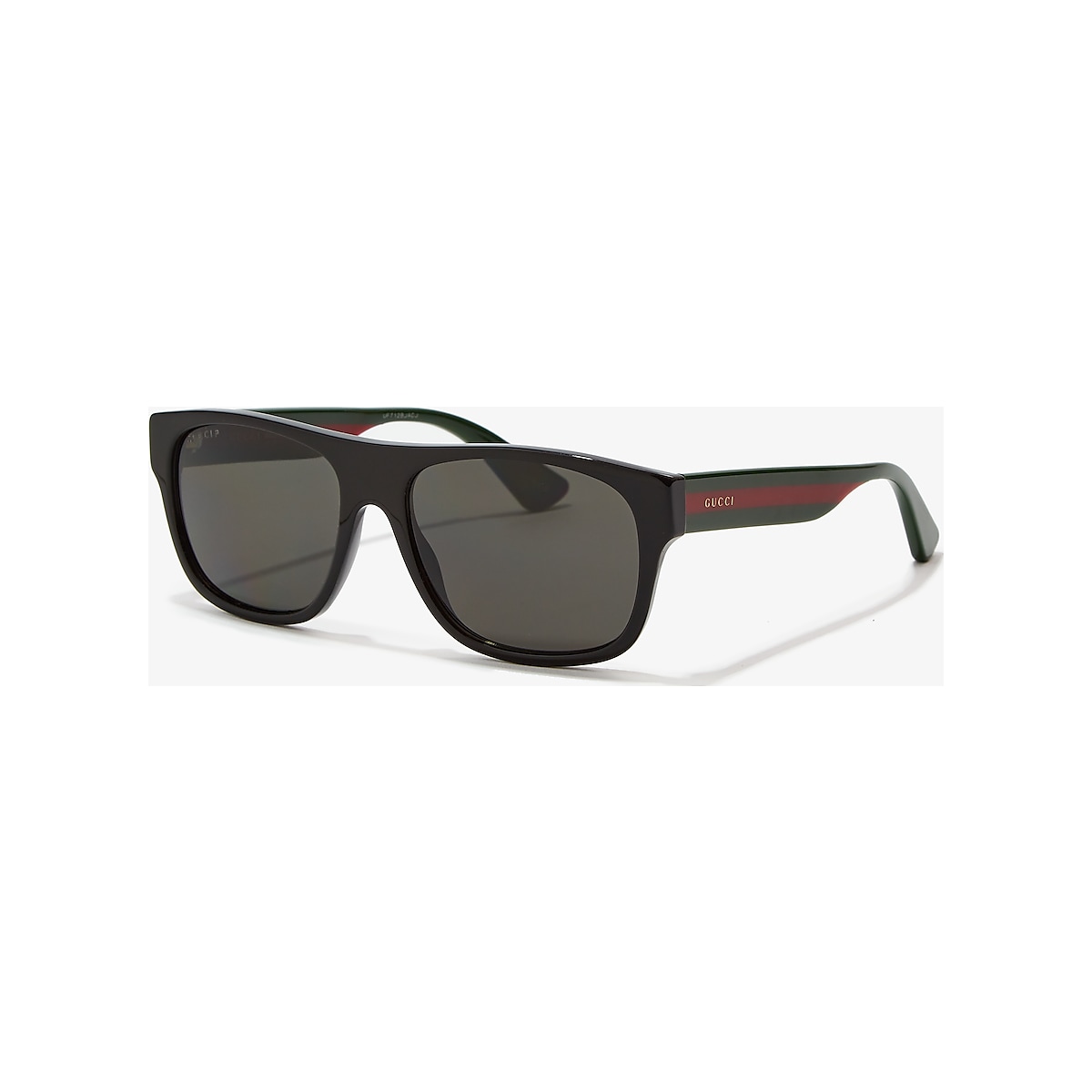 Gucci GG0341S 56 Grey Polar & Shiny Black Polarized Sunglasses | Sunglass  Hut USA