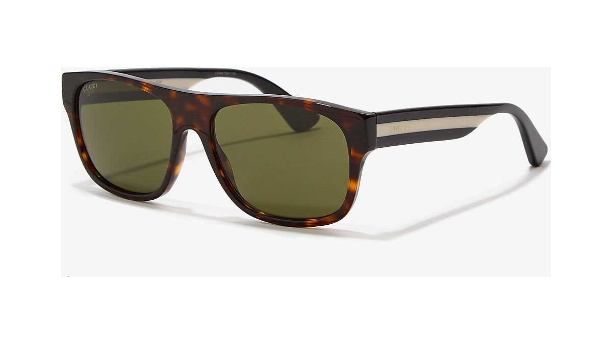 Gucci GG0341S M 56 17 with Green lenses and Black frame Sunglass Hut