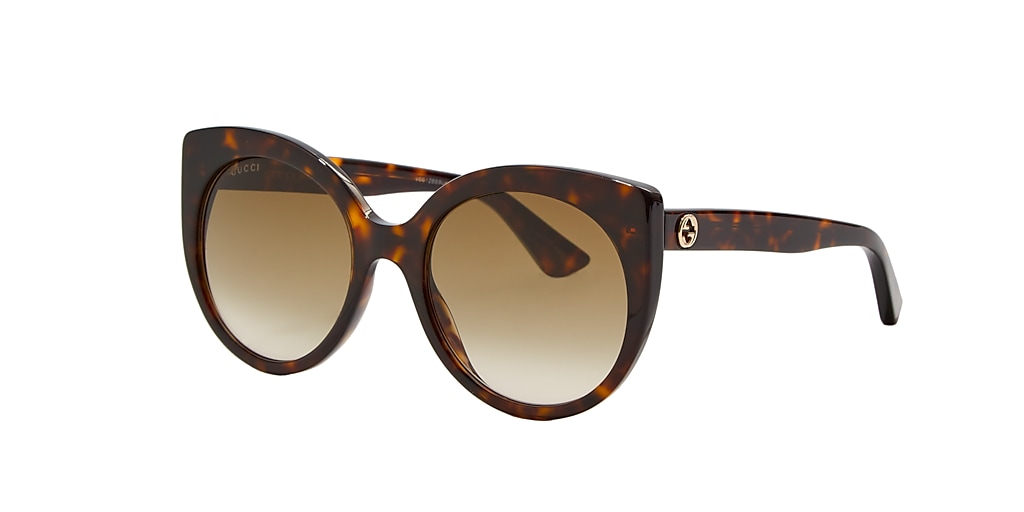 Gucci GG0325S 55 Brown Gradient & Black Sunglasses | Sunglass Hut ...