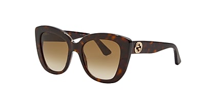 Gucci Gg0327s 52 Brown & Tortoise Sunglasses | Sunglass Hut USA