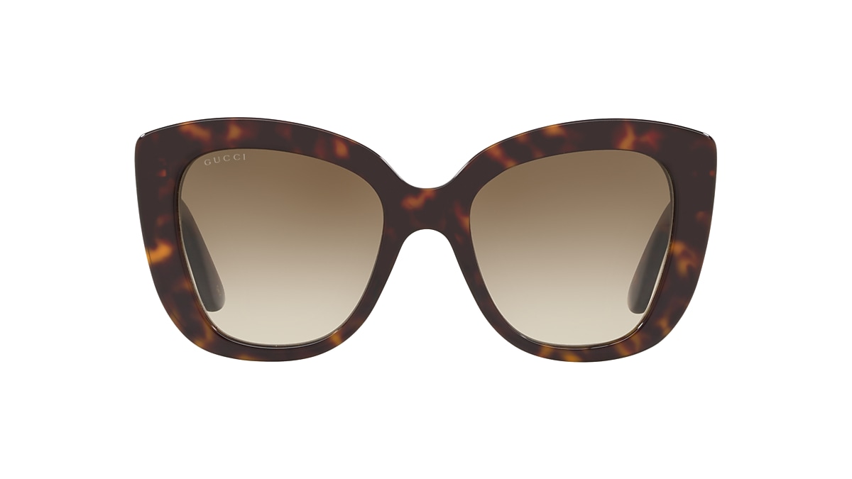 Gucci 52 Brown & Tortoise Sunglasses | Sunglass Hut USA