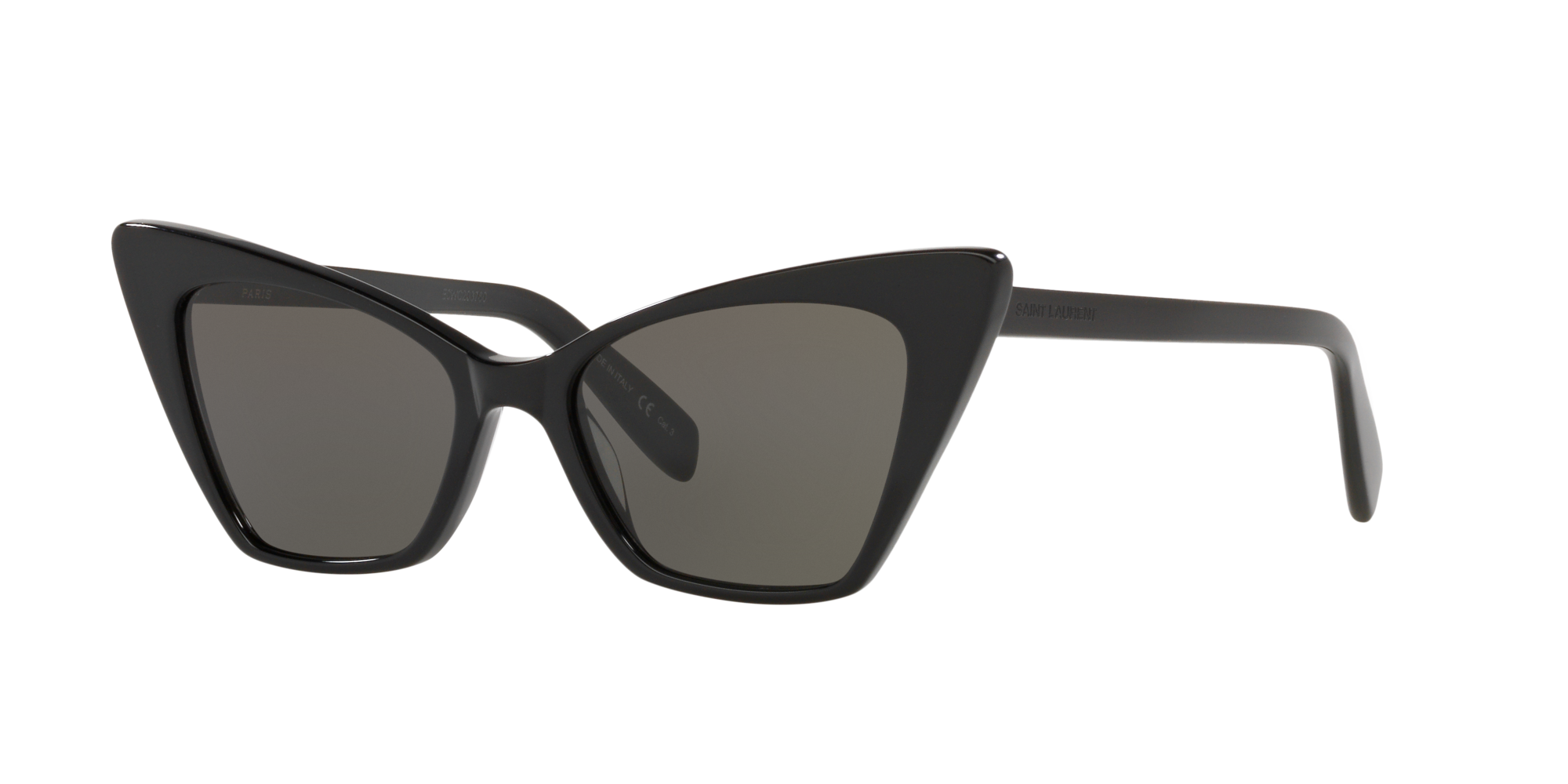 Saint Laurent Frau SL 244 VICTOIRE - Frame color: Gl�nzendes Schwarz, Lens color: Grau female Azetat