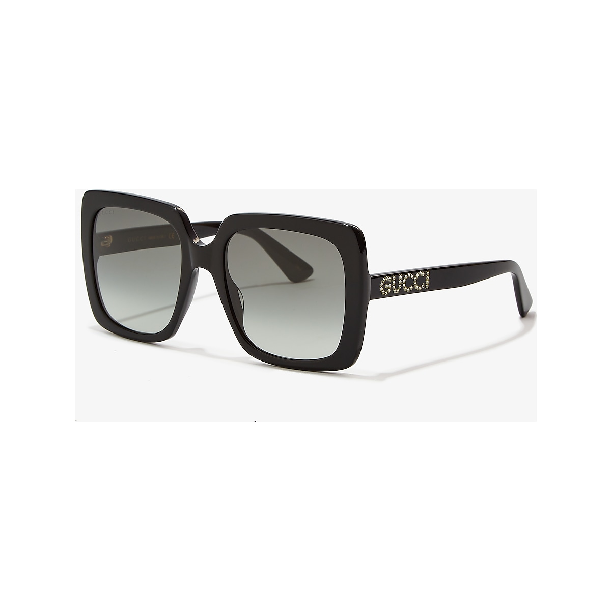 GUCCI GG0418S Black - Woman Luxury Sunglasses, Grey Gradient Lens