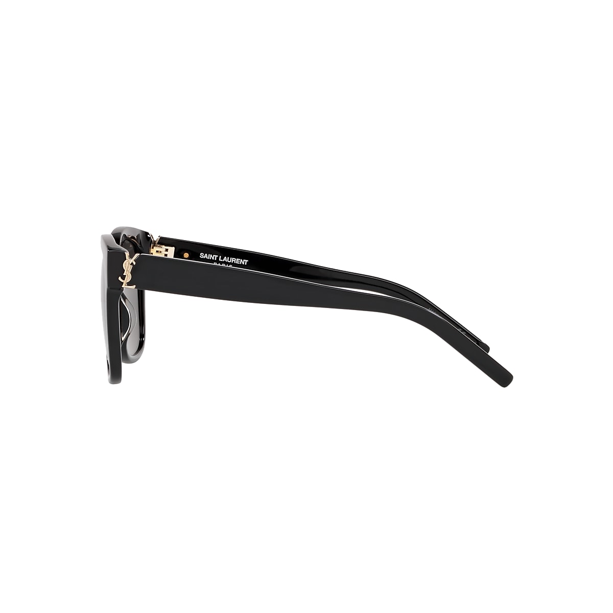 SAINT LAURENT SL M40 Black Shiny - Woman Sunglasses, Grey Lens
