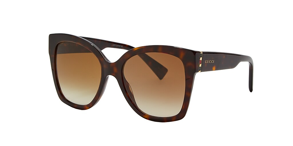 Gucci GG0459S 54 Brown & Tortoise Sunglasses | Sunglass Hut USA