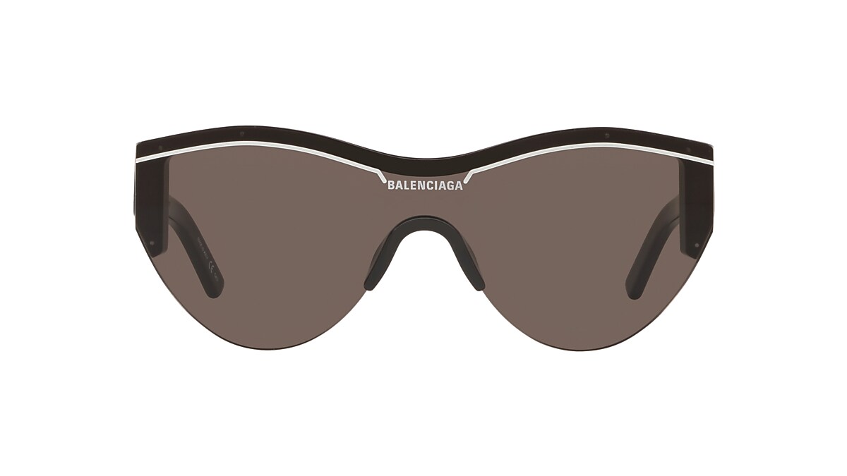 Balenciaga BB0004S Grey & Black Shiny Sunglasses | Sunglass Hut Canada