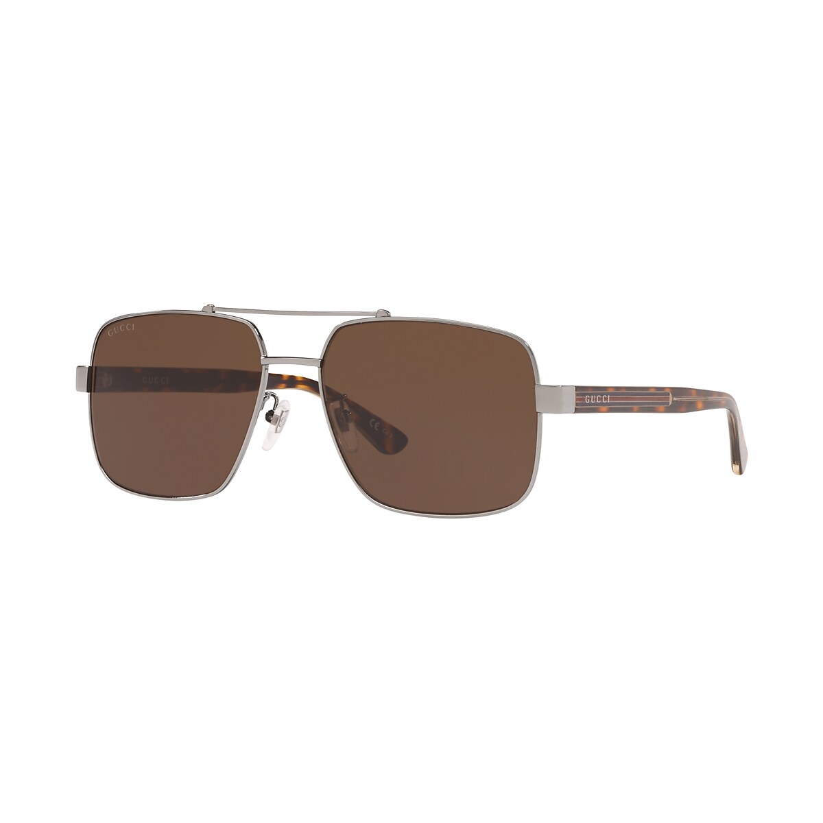 サングラス GCDS SS25 Unisex SUNGLASSES (GD00165660N 60N BROWN) Gucci Women's G String Sunglasses in Havana/Brown Gucci
