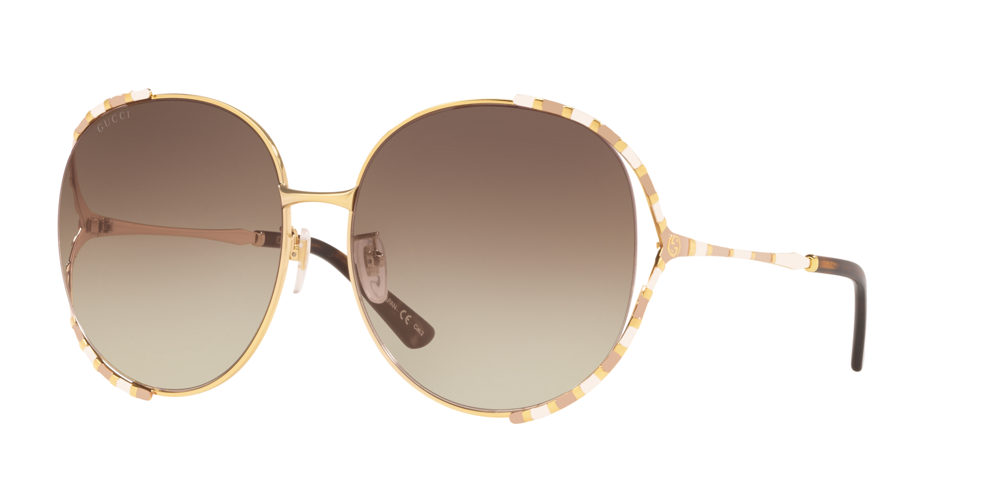 gucci oversized tortoiseshell sunglasses