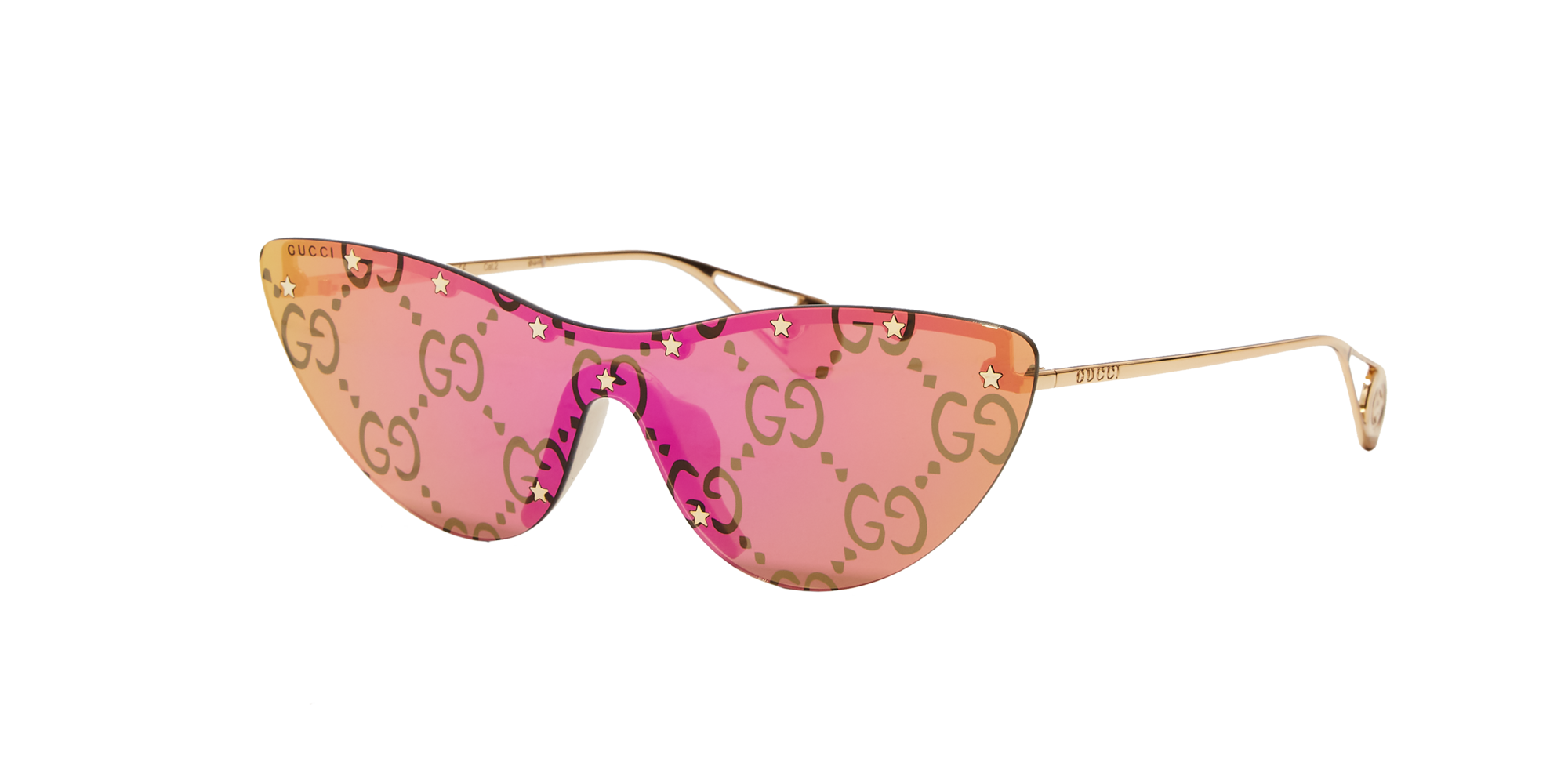 Gucci GG0666S 45 Pink Mirror \u0026 Gold 