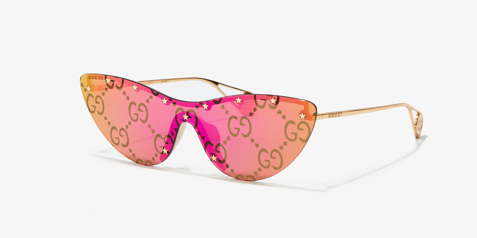 Gucci Gg0666s Pink \u0026 Gold Sunglasses 