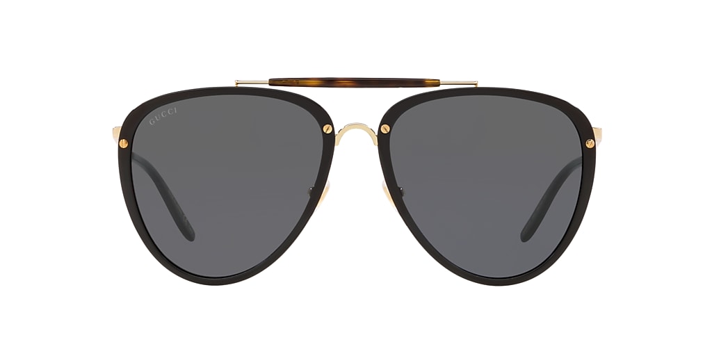 Gucci Gg0672s Grey-Black & Black Sunglasses | Sunglass Hut USA