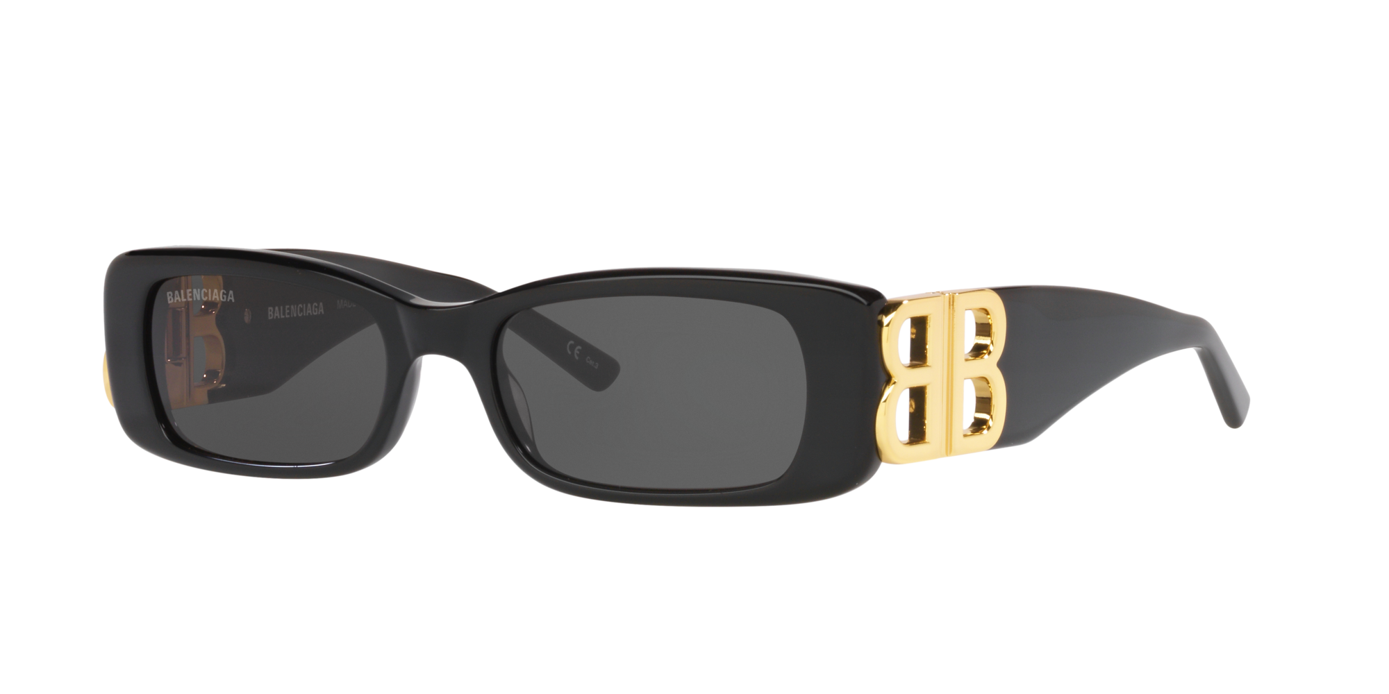 Mono Rectangle Sunglasses in Black  Balenciaga US