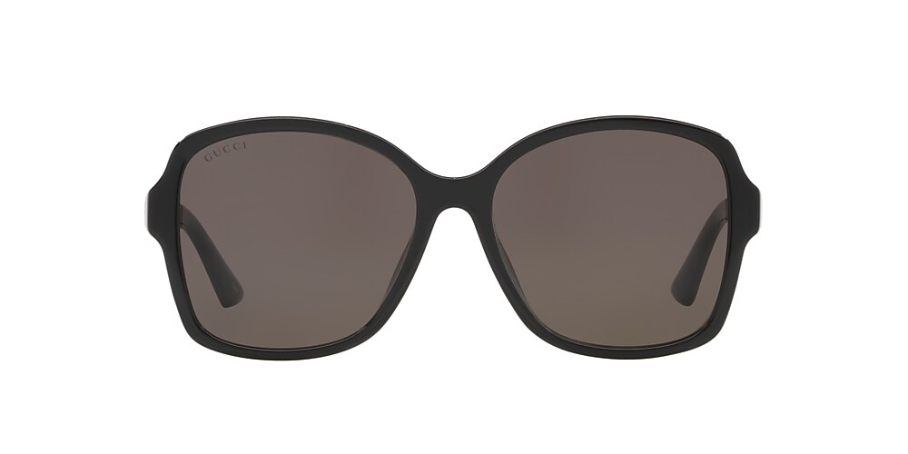 Gucci GG0765SA 57 Grey & Black Sunglasses | Sunglass Hut Canada