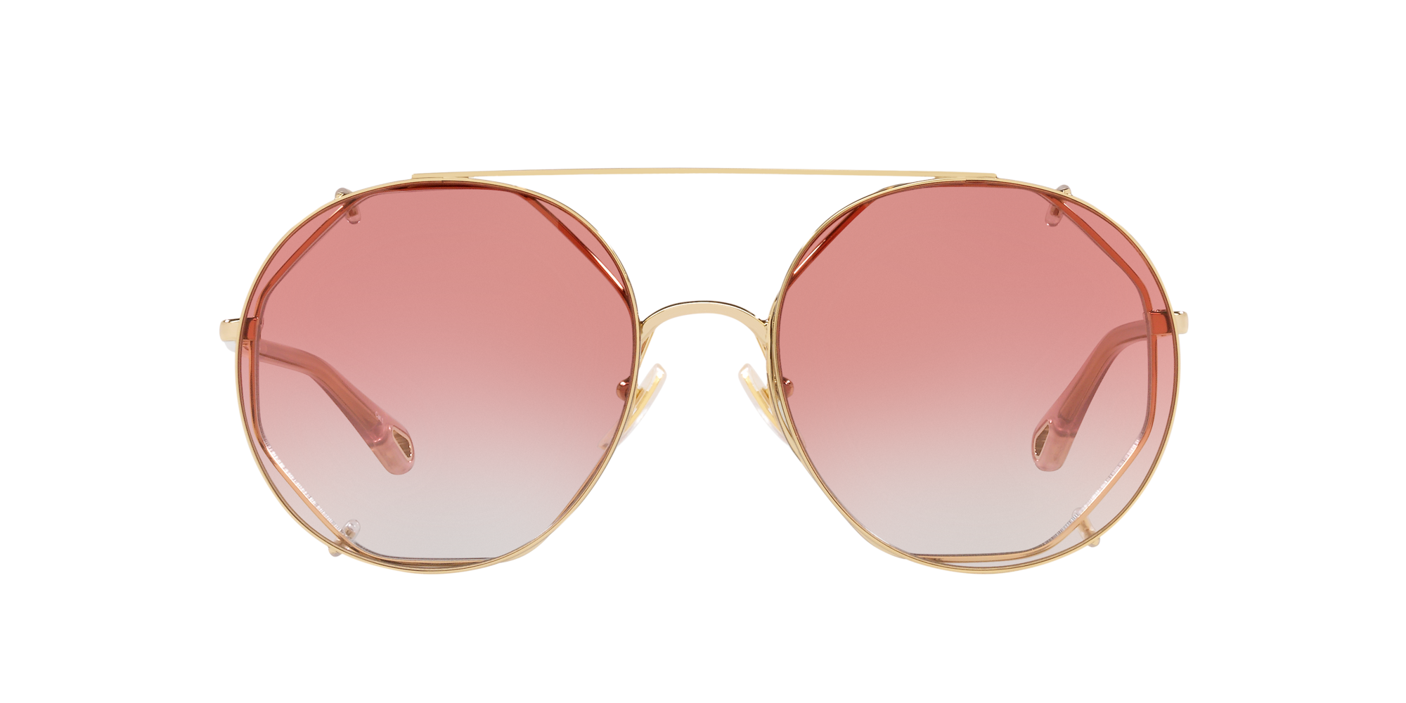 Shop Chloé Woman Sunglass Ch0041s In Red Gradient