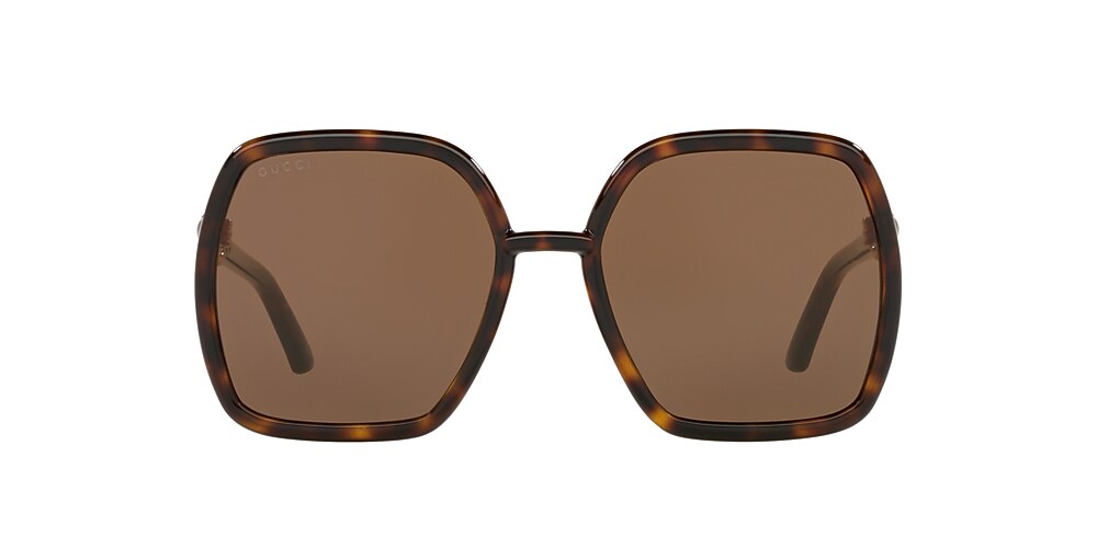 Gucci GG0890S 55 Brown & Tortoise Sunglasses | Sunglass Hut United 