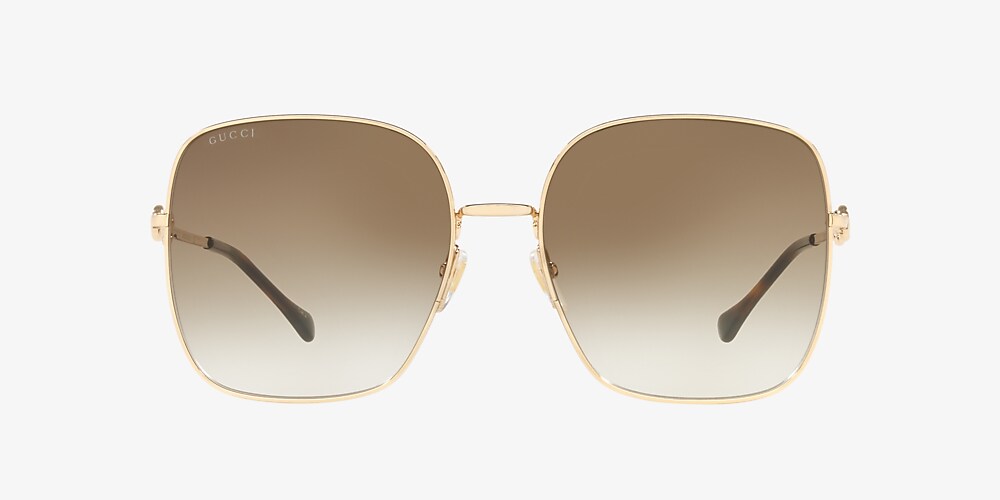 Gucci GG0879S 61 Brown & Gold Sunglasses