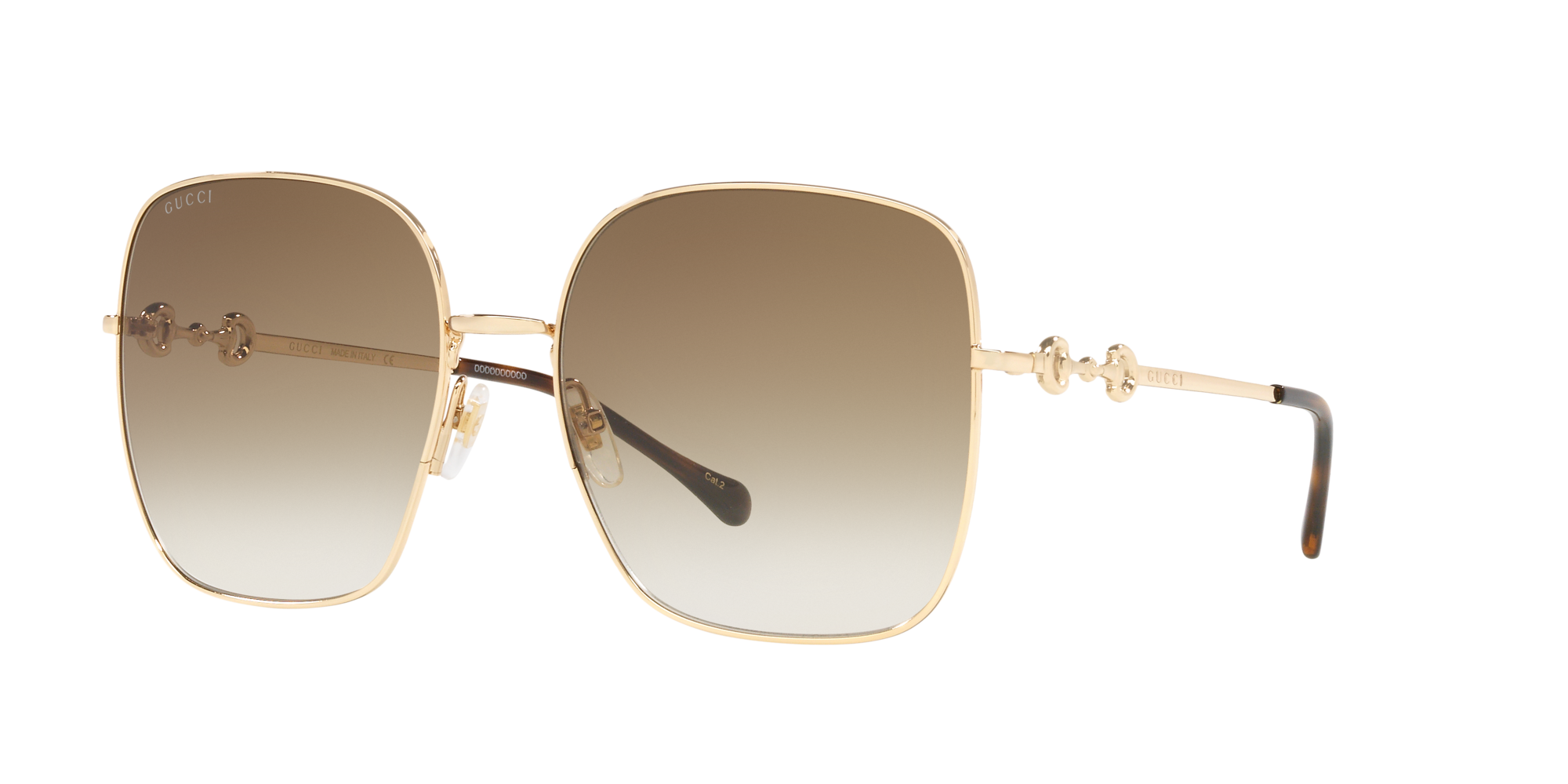 Navigator frame sunglasses in gold-toned metal | GUCCI® US