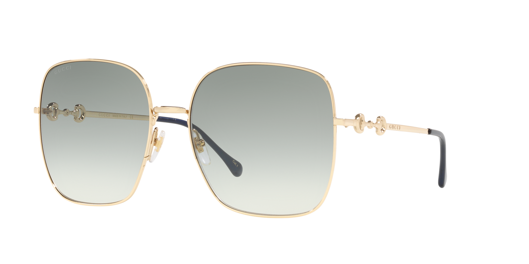 GUCCI | Logo Mirror Lens Metal Half Frame Sunglasses | Women | Lane Crawford