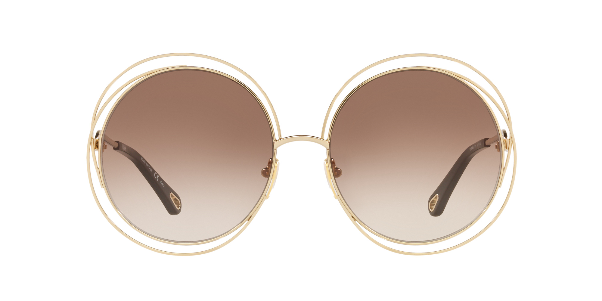 Shop Chloé Unisex Sunglass Ch0045s In Brown Grad