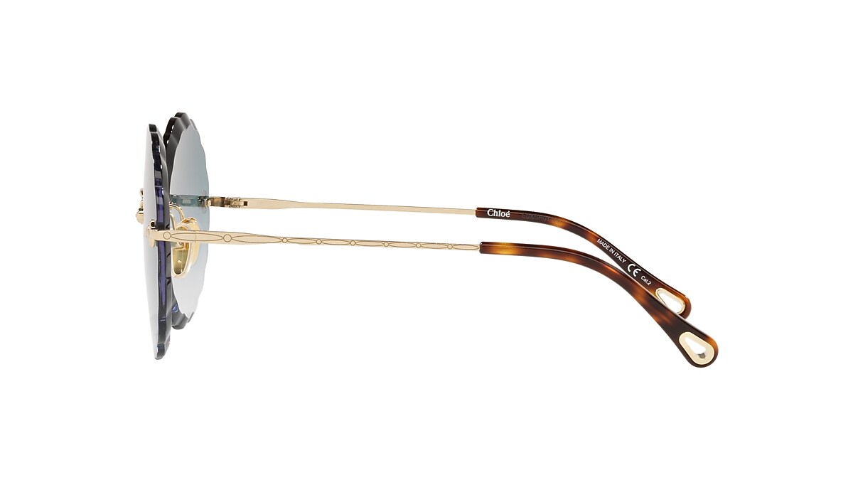 Chloé CH0047S XXS (60 - 17) with Blue lenses and Brown frame