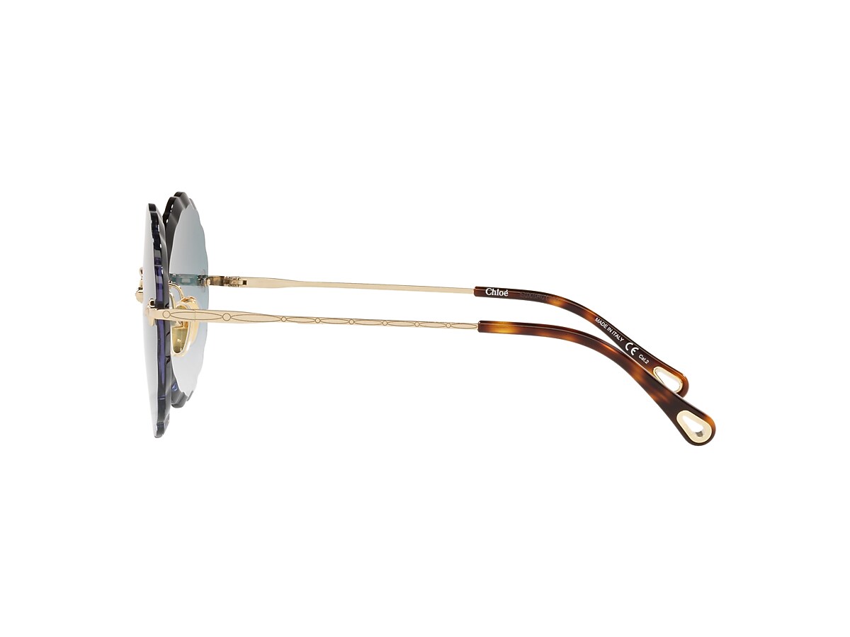 Chloé CH0047S XXS (60 - 17) with Blue lenses and Brown frame