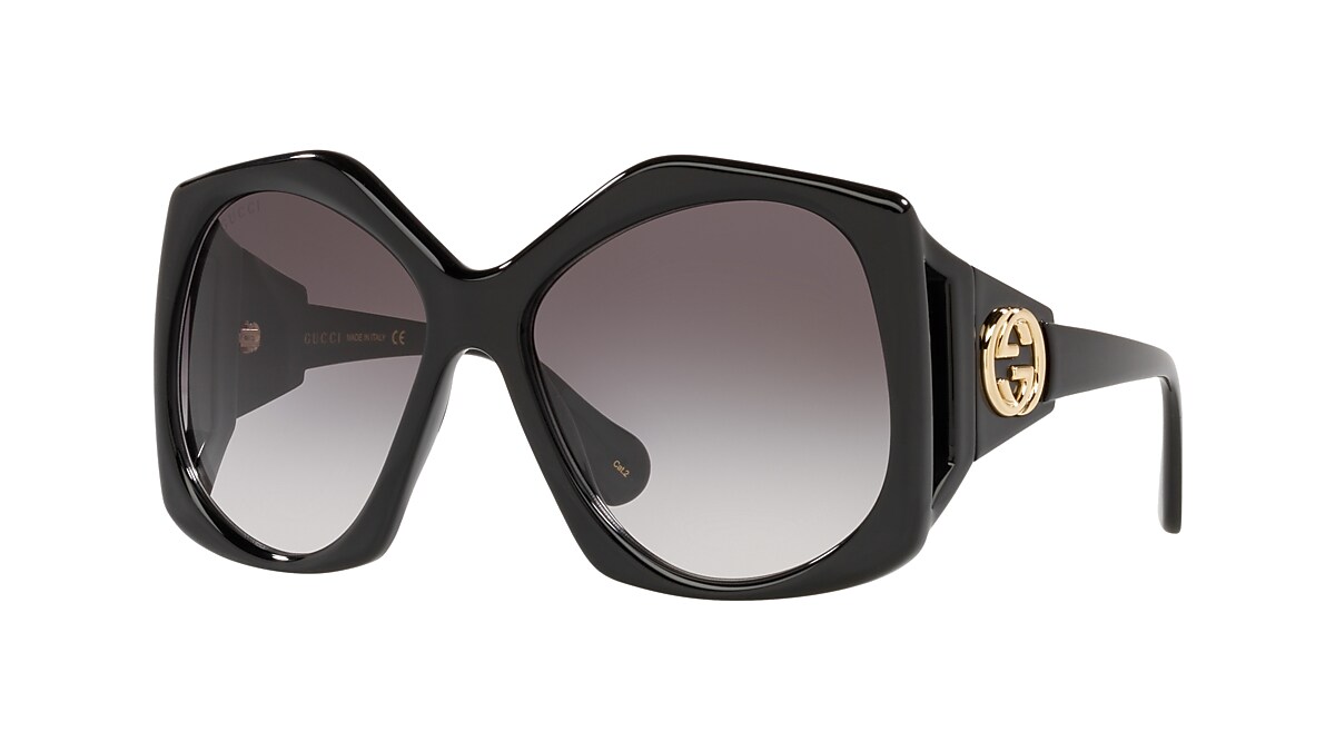 tellen Gearceerd Broederschap Gucci GG0875S 62 Grey & Black Sunglasses | Sunglass Hut USA