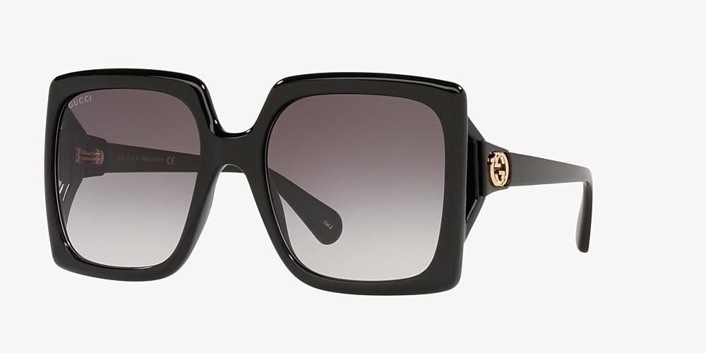 Een effectief gesmolten commentaar Gucci GG0876S 60 Grey & Black Sunglasses | Sunglass Hut USA