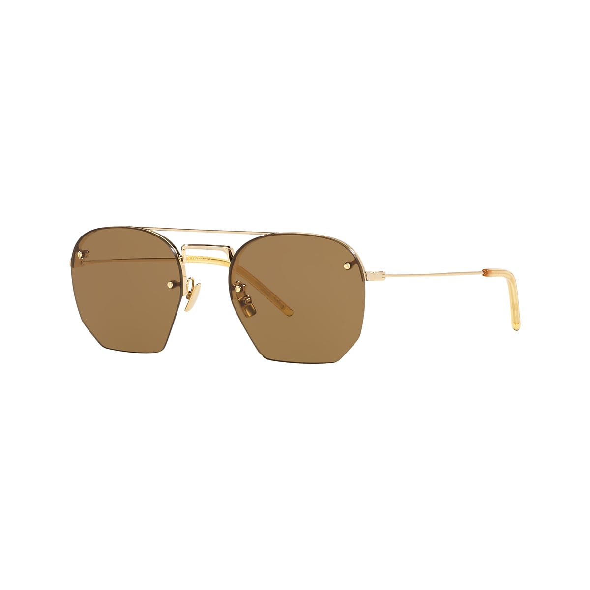 Saint Laurent SL 422 52 Brown & Gold Brown Sunglasses