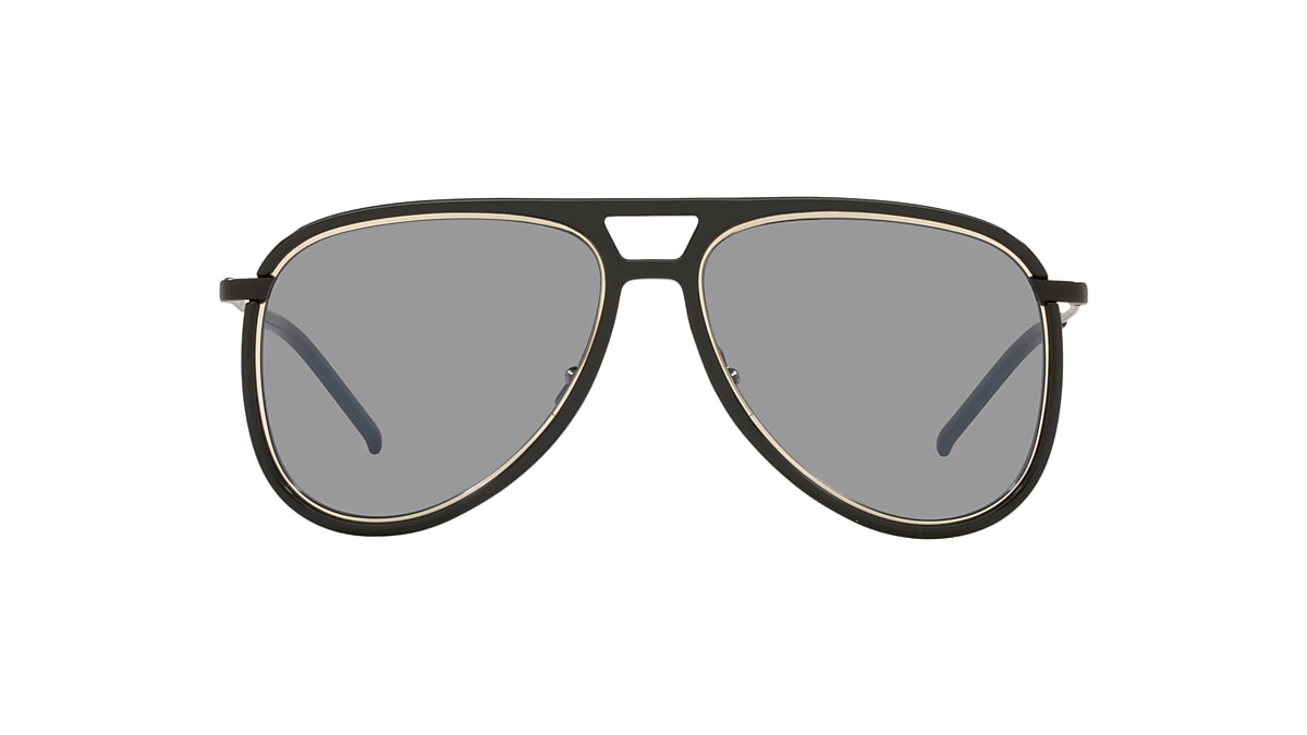 SAINT LAURENT CLASSIC 11 RIM-002 Black - Unisex Sunglasses, Silver Lens