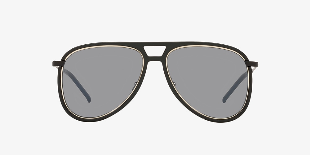 Saint Laurent CLASSIC 11 RIM-002 56 Silver & Black Sunglasses | Sunglass  Hut USA