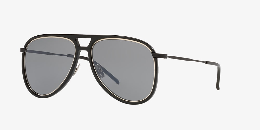 Sunglasses Sunglass Laurent Silver Saint | USA CLASSIC & 56 11 Hut RIM-002 Black