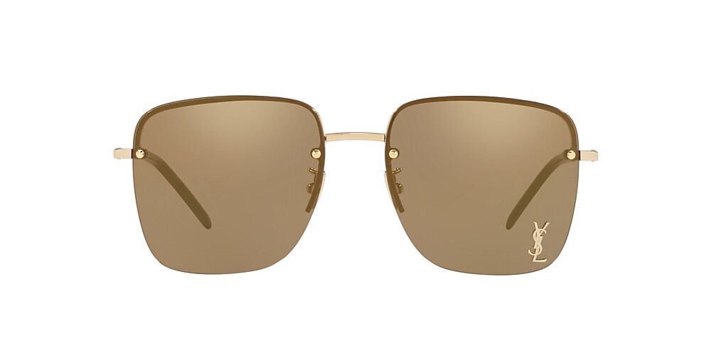 Saint Laurent SL 312 M-006 58 Brown & Gold Sunglasses | Sunglass