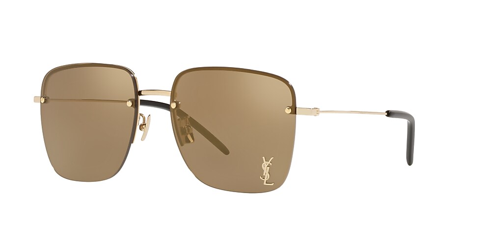 Saint Laurent SL 312 M-006 58 Brown & Gold Sunglasses | Sunglass