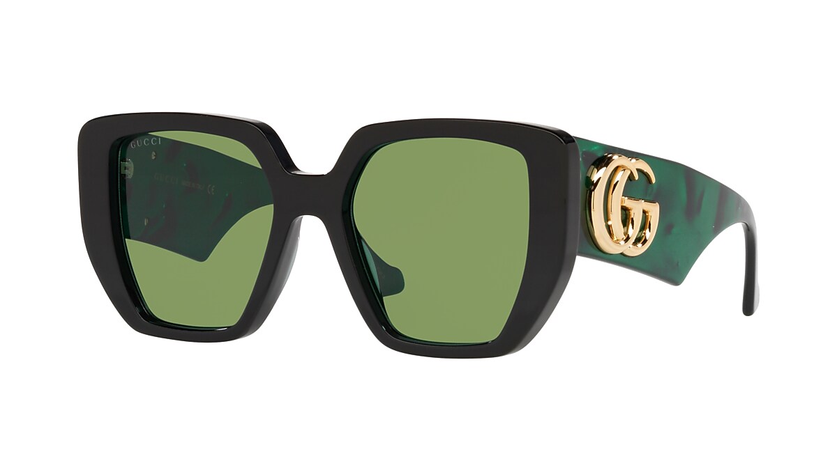 Gucci GG0956S 001 Sunglasses Black Green