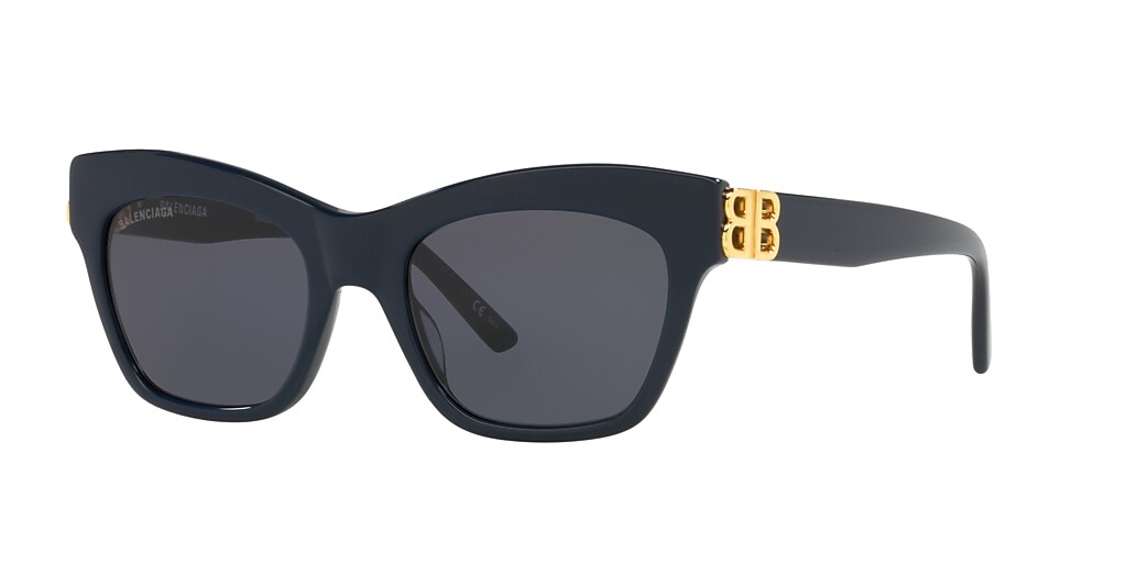 Balenciaga BB0132S 53 Blue & Blue Sunglasses Sunglass Hut USA