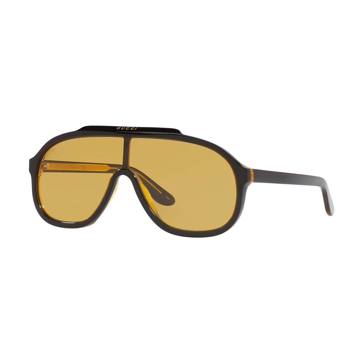 Gucci GG1038S 99 Yellow & Black Sunglasses | Sunglass Hut