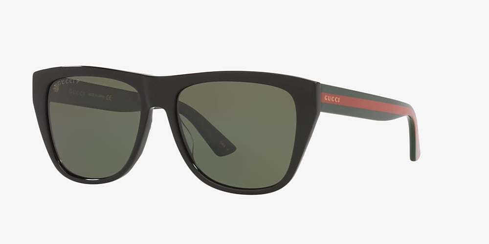 Gucci GC001617 GG0926S 57 Green & Black Polarized Sunglasses | Sunglass Hut  USA