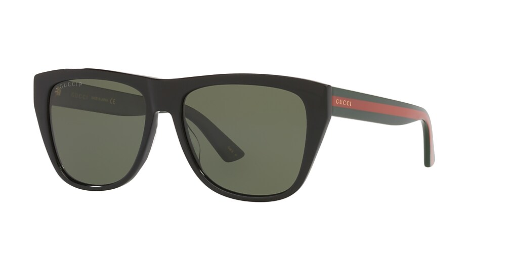 Gucci green shop and red sunglasses