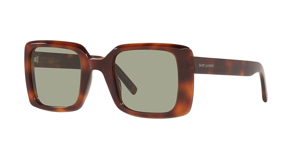 Saint Laurent SL 497-002 51 Green & Tortoise Sunglasses | Sunglass Hut USA