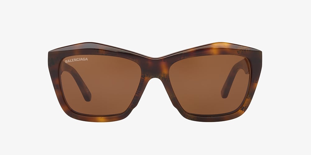 Balenciaga BB0216S 57 Brown & Brown Sunglasses