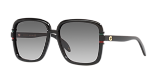 Gucci GG0010S 58 Grey & Black Sunglasses
