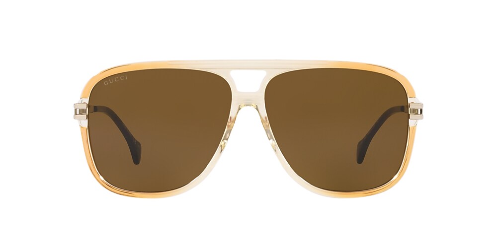 Gucci GG1105S 63 Silver & Orange Sunglasses | Sunglass Hut Canada
