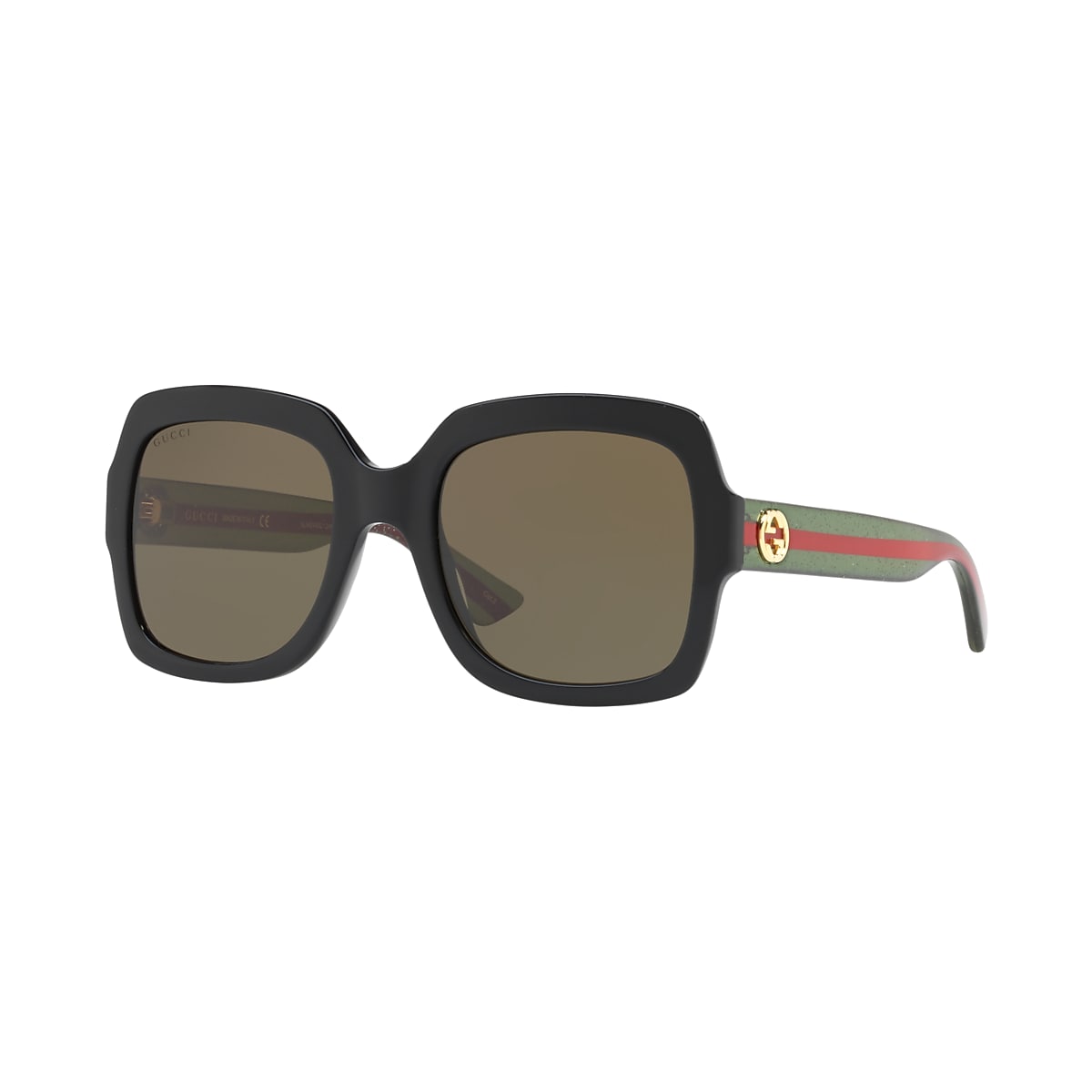 Gucci GG0036SN 54 Green & Black Sunglasses | Sunglass Hut USA