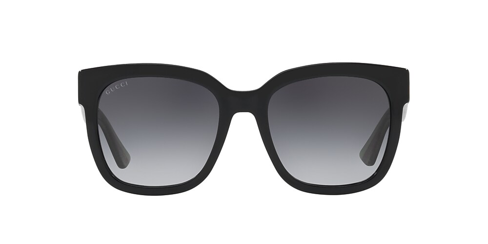 Gucci GG0034SN 54 Grey & Black Sunglasses | Sunglass Hut United 