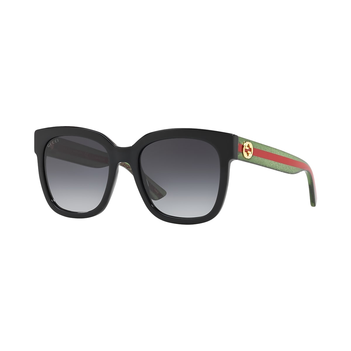 Gucci GG0034SN 54 Grey & Black Sunglasses | Sunglass Hut USA