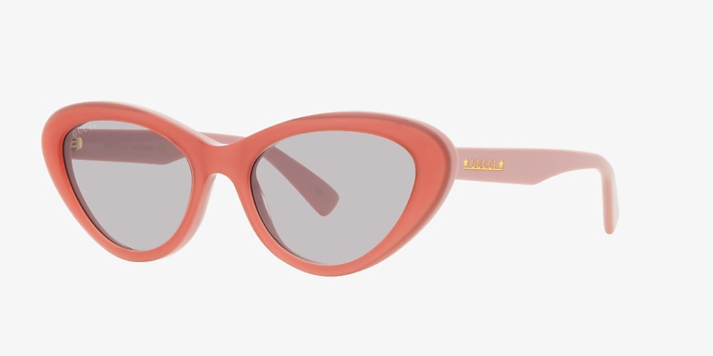 Gucci GG1170S 54 Grey & Pink Shiny Sunglasses | Sunglass Hut USA