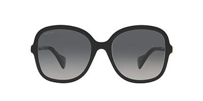 Gucci GG1178S 56 Grey & Black Sunglasses | Sunglass Hut USA